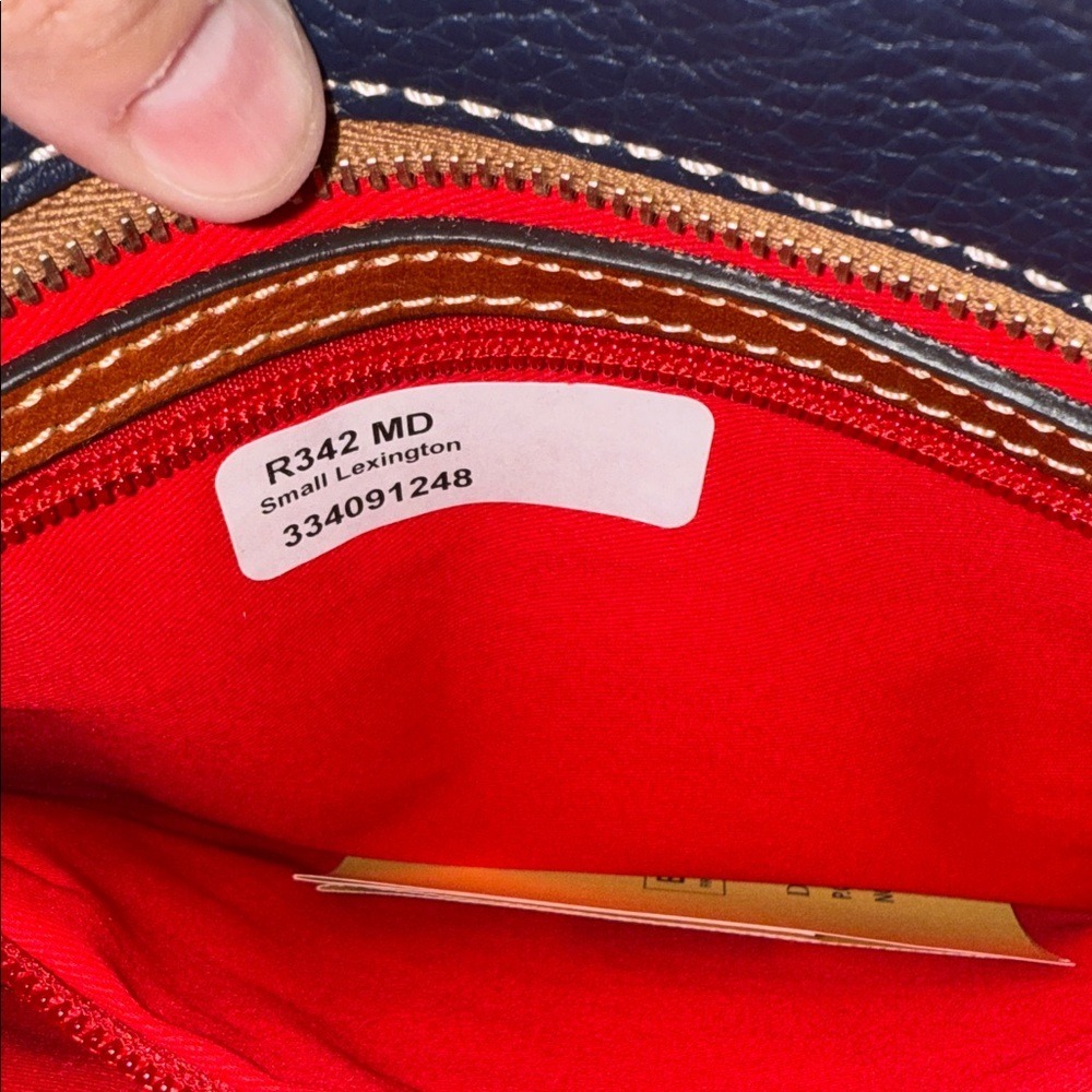Dooney & Bourke Small Lexington Tote Midnight Blue Pebbled Leather R342 MD NEW - Picture 6 of 11